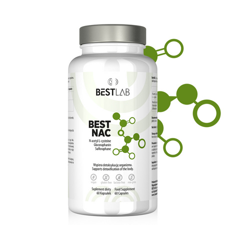 Best Lab NAC 450mg - 60vcaps Twoje wsparcie antyoksydacyjne