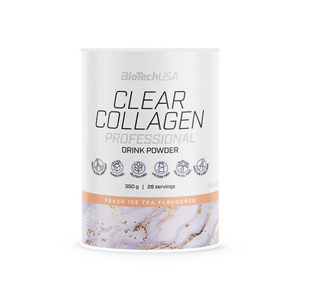 BioTech Clear Collagen Professional 350g Ice Tea Peach Hydrolizowany Kolagen Stawy Kości