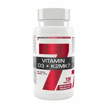7Nutrition Vitamin D3 + K2MK7 - 120vcaps.