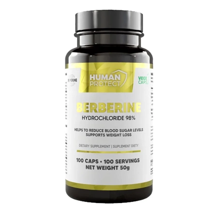 Human Protect BERBERINE HCL 98% 400MG - 100vcaps.