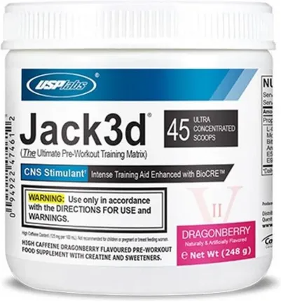 USP Labs Jack3d 248g Lemoniada Malinowa Przedtreningówka