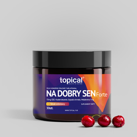 Topical Żelki konopne z melatoniną NA DOBRY SEN FORTE 30 szt
