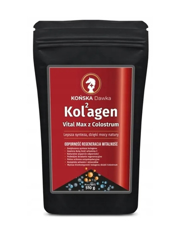 Końska Dawka Kolagen Vital Max z Colostrum 510g Kolagen