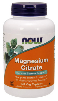 NOW Magnesium Citrate 400mg - 120 veg caps. Magnez