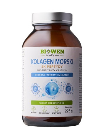 Biowen Kolagen morski typu I i III z dzikiego dorsza 225 g Zdrowe Stawy