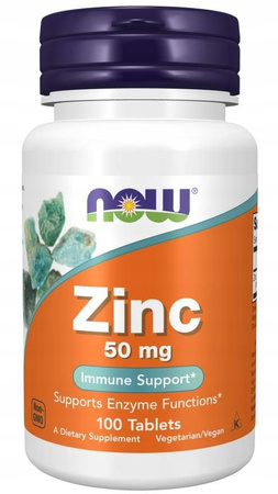 NOW Foods Zinc Gluconate 50mg 100tab. Cynk