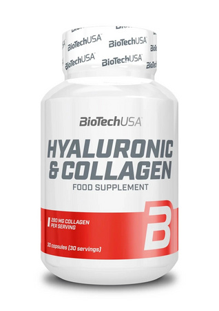 BioTech Hyaluronic & Collagen 30kaps. Kolagen Kwas Hialuronowy Stawy Kości