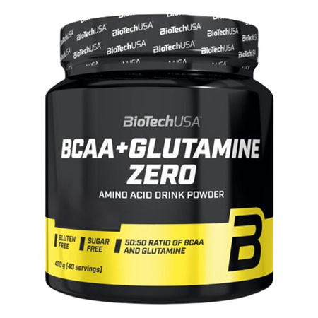 BioTech BCAA + Glutamine Zero 480g - Lemon Aminokwasy