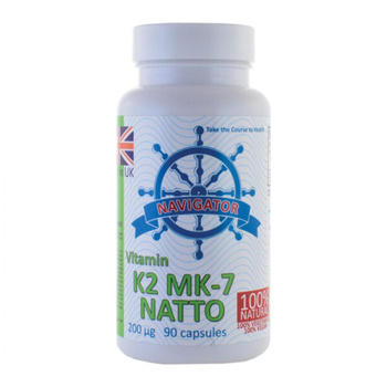 Navigator Vitamin K2 MK-7 NATTO 200mcg - 90vcaps. WITAMINA K2