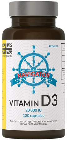 Navigator Vitamin D3 20000iu 120kaps.
