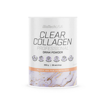 BioTech Clear Collagen Professional 350g Ice Tea Peach Hydrolizowany Kolagen Stawy Kości