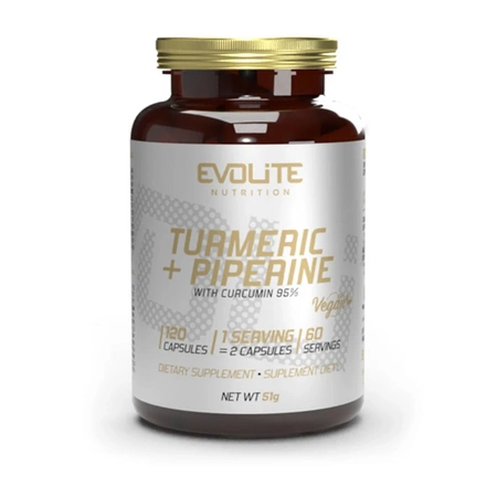 Evolite Turmeric + Piperine - 120vcaps.