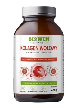 Biowen Kolagen Wołowy 225 g Zdrowe Stawy Skóra Paznokcie