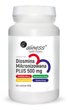 Aliness Diosmina Mikronizowana PLUS 500mg -100vtab