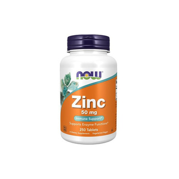 NOW Foods Zinc Gluconate 50mg 250tab. Cynk Glukonian
