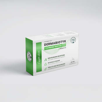 Aura Care Dermabiotyk z cynkiem i biotyną + prebiotyk Czysta Skóra 35 miliardów CFU - 30 kapsułek