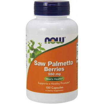NOW Saw Palmetto Berries 550mg - 100 kaps. Palma Sabałowa