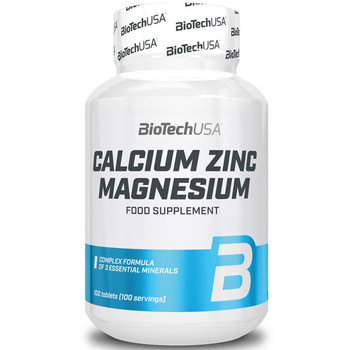 BioTech CA-MG-ZN Calcium Zinc Magnesium 100tab. Wapń Cynk Magnez 