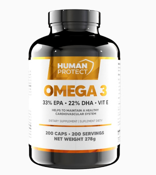 Human Protect Omega 3 - 200softgels Kwasy Tłuszczowe