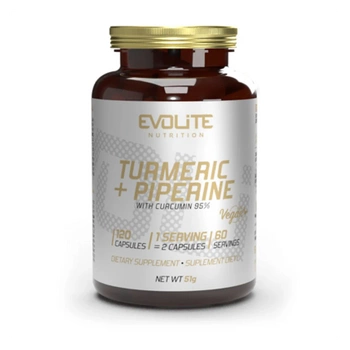 Evolite Turmeric + Piperine - 120vcaps.