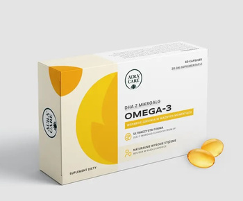 Aura Care Omega-3 60 kapsułek Kwasy Tłuszczowe 
