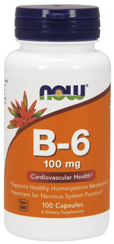 NOW Foods Vitamin B-6 100kaps. Witamina B