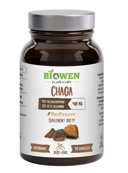 Biowen Chaga 400 mg 90 kaps. Zdrowa Wątroba