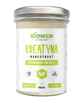 Biowen Kreatyna monohydrat mikronizowana 200 MESH 250 g Kreatyna Monohydrat