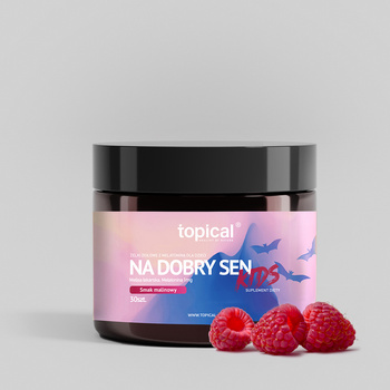 Topical Żelki ziołowe z melatoniną dla dzieci na dobry sen kids – smak malinowy 30 szt. 