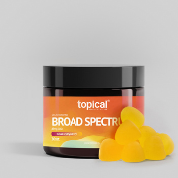 Topical Żelki konopne broad spectrum 25mg – smak cytrynowy 30 szt.