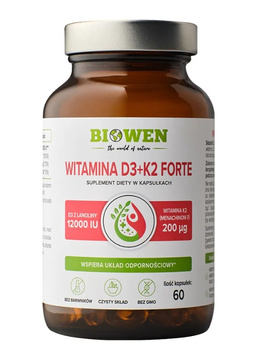 Biowen Witamina D3 + K2 Forte 60 kapsułek 