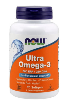 NOW Ultra Omega-3 90 softgels Kwasy omega-3