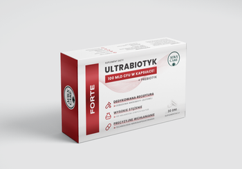 Aura Care Ultrabiotyk FORTE Probiotyk + prebiotyk 30 kaps100 mil. CFU